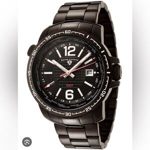 Swiss Legend Black and White GMT Timepiece